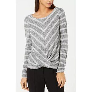 NWOT BCX Juniors Striped Twist-Front Sweater. XXS